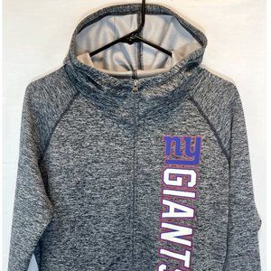 New York Giants Full Zip Hoody Women's L Gray Performance Thumbholes NWT